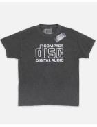 RENEWAL VINTAGE_ T-shirt Unisex with worn vintage fabric_ Compact Disc Digital Audio