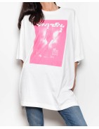 RENEWAL VINTAGE_ Camiseta vestido oversize print fluor de Weekday
