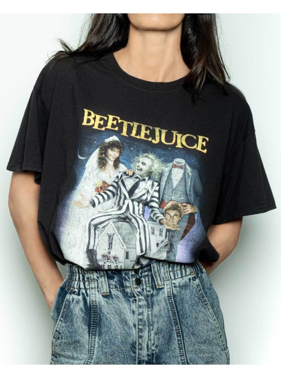 RENEWAL VINTAGE_ Camiseta "Beetlejuice" de...
