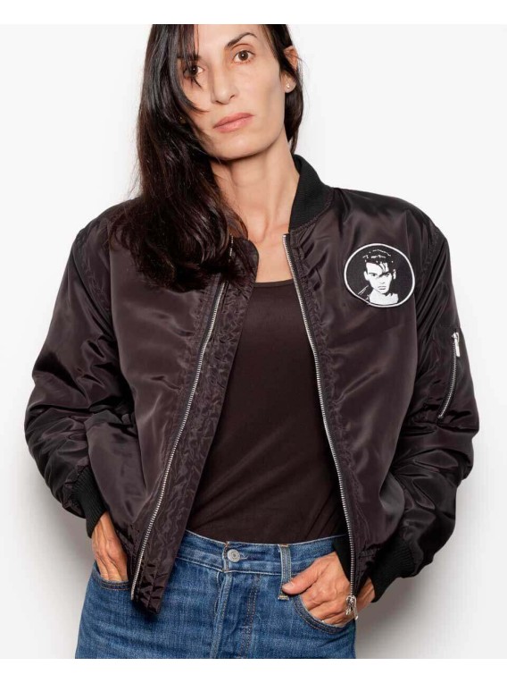 RENEWAL VINTAGE_ Bomber satinada "Cry Baby" de...