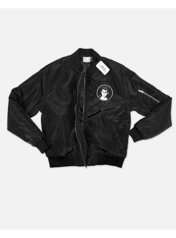 RENEWAL VINTAGE_ Bomber satinada "Cry Baby" de...
