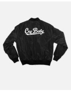 RENEWAL VINTAGE_ Bomber satinada "Cry Baby" de Forever Twentyone