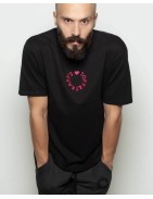 Unisex logo embroidered t-shirt_ FUCHSIA