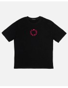 Unisex logo embroidered t-shirt_ FUCHSIA