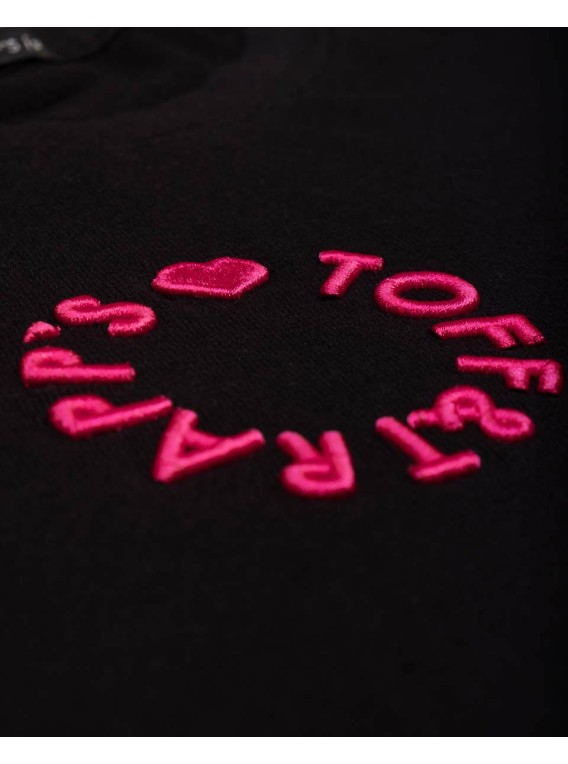 Unisex logo embroidered t-shirt_ FUCHSIA