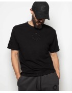 Unisex logo embroidered t-shirt_ BLACK