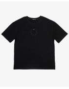 Unisex logo embroidered t-shirt_ BLACK