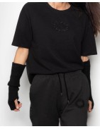 Unisex logo embroidered t-shirt_ BLACK