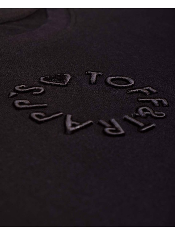 Unisex logo embroidered t-shirt_ BLACK