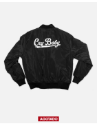 RENEWAL VINTAGE_ Bomber satinada "Cry Baby" de Forever Twentyone