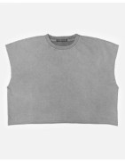 BASICS_ SEMI CROP sleeveless sweatshirt