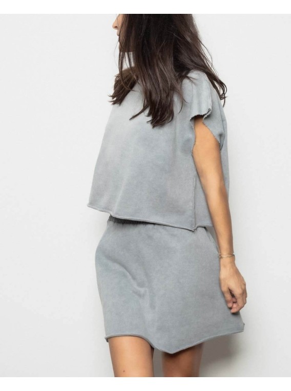 BASICS_ SEMI CROP sleeveless sweatshirt