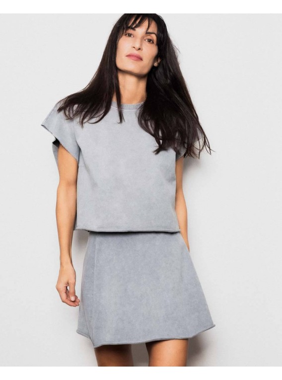 BASICS_ SEMI CROP sleeveless sweatshirt