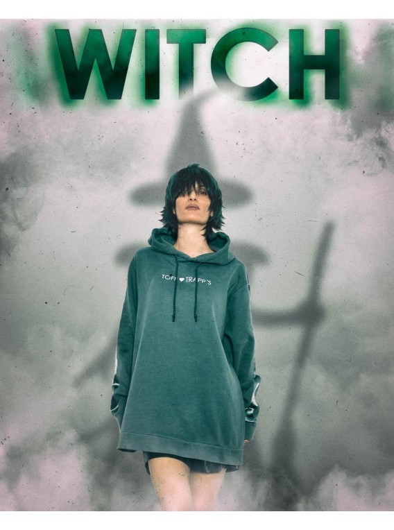 Green Hoodie Unisex - Witch